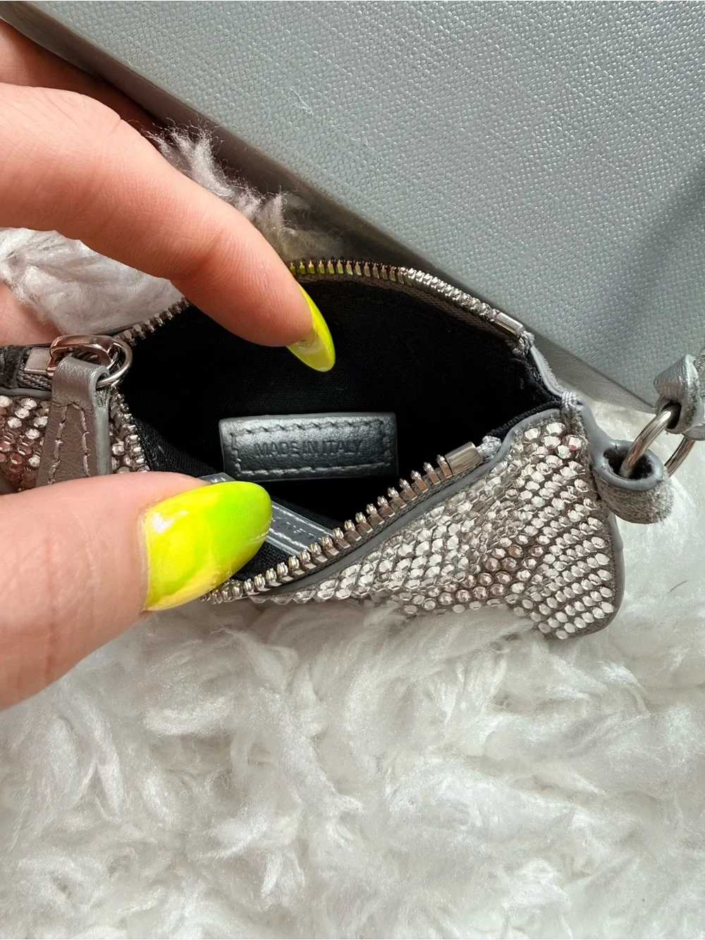 Balenciaga Le Cagole Rhinestone Coin Purse / Card Holder